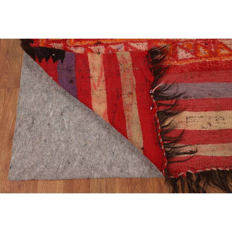 Tribal Moroccan Oriental Runner Rug Handmade Wool Carpet - 5'11"x 17'8"