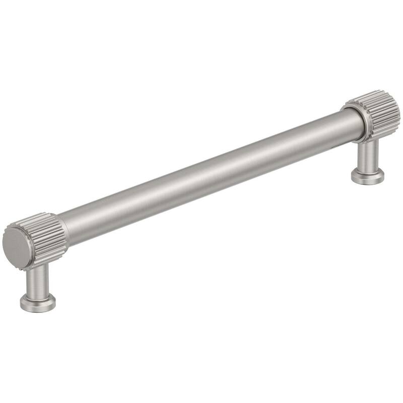 Amerock BP37806 Farewind 7-9/16" Center to Center Fluted Bar Cabinet - Satin Nickel