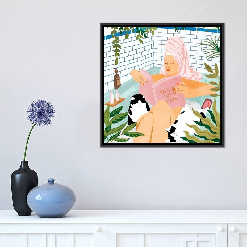 iCanvas "How To Have A Spa Day At Home" by 83 Oranges Framed