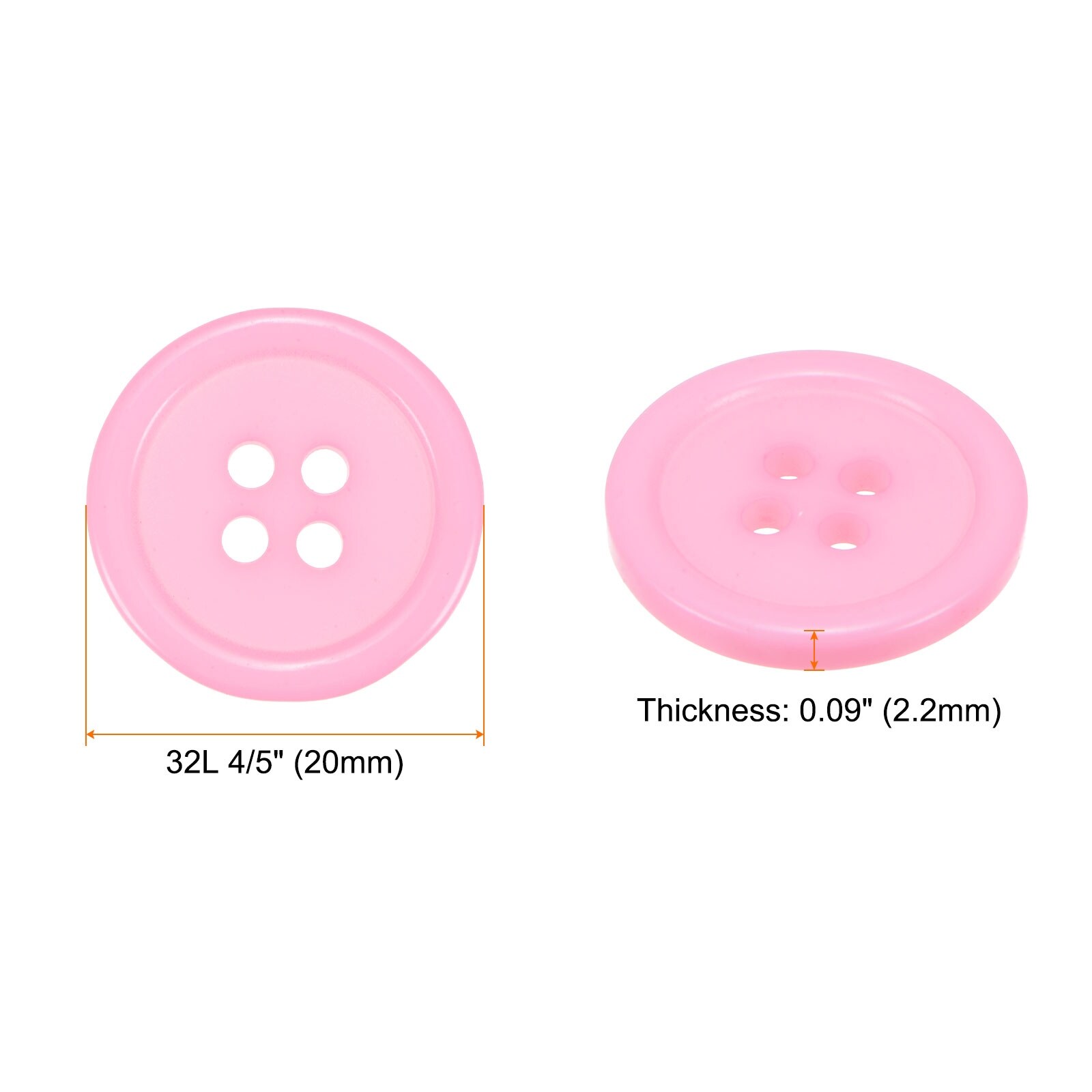 Sewing Buttons Resin Round Flat 4-Hole Craft DIY Buttons for Sewing Clothing and DIY