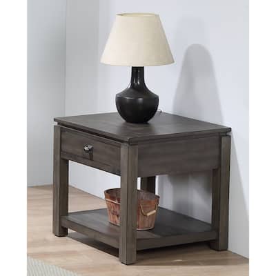 End Table With Drawer & Shelf - Modern Accent Table for Living Room, Bedroom, Small Space - 24.5