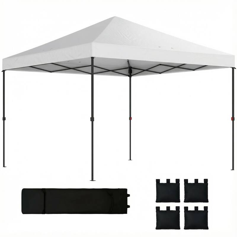 Outsunny 10 x 10 ft Pop Up Canopy Tent with One Push Setup, Easy Setup Outdoor Portable Instant Canopy Shelter