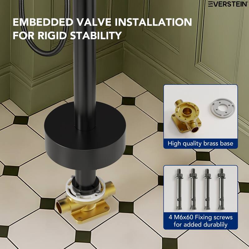 Single-Handle Freestanding Tub Faucet With Hand Shower