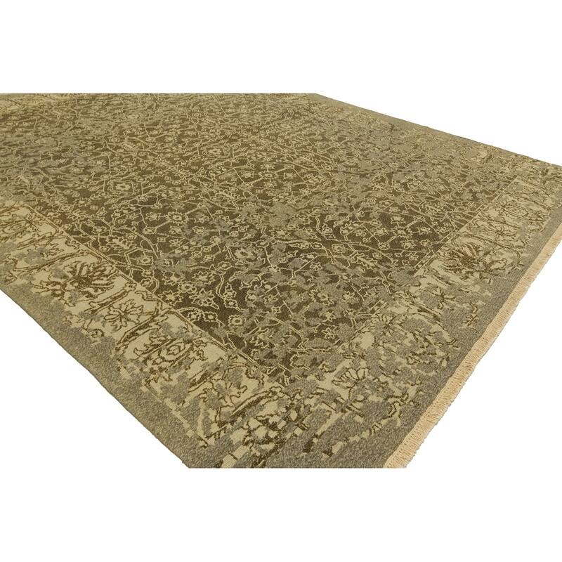 Transitional Multi-Colored Flatweave Wool Area Rug