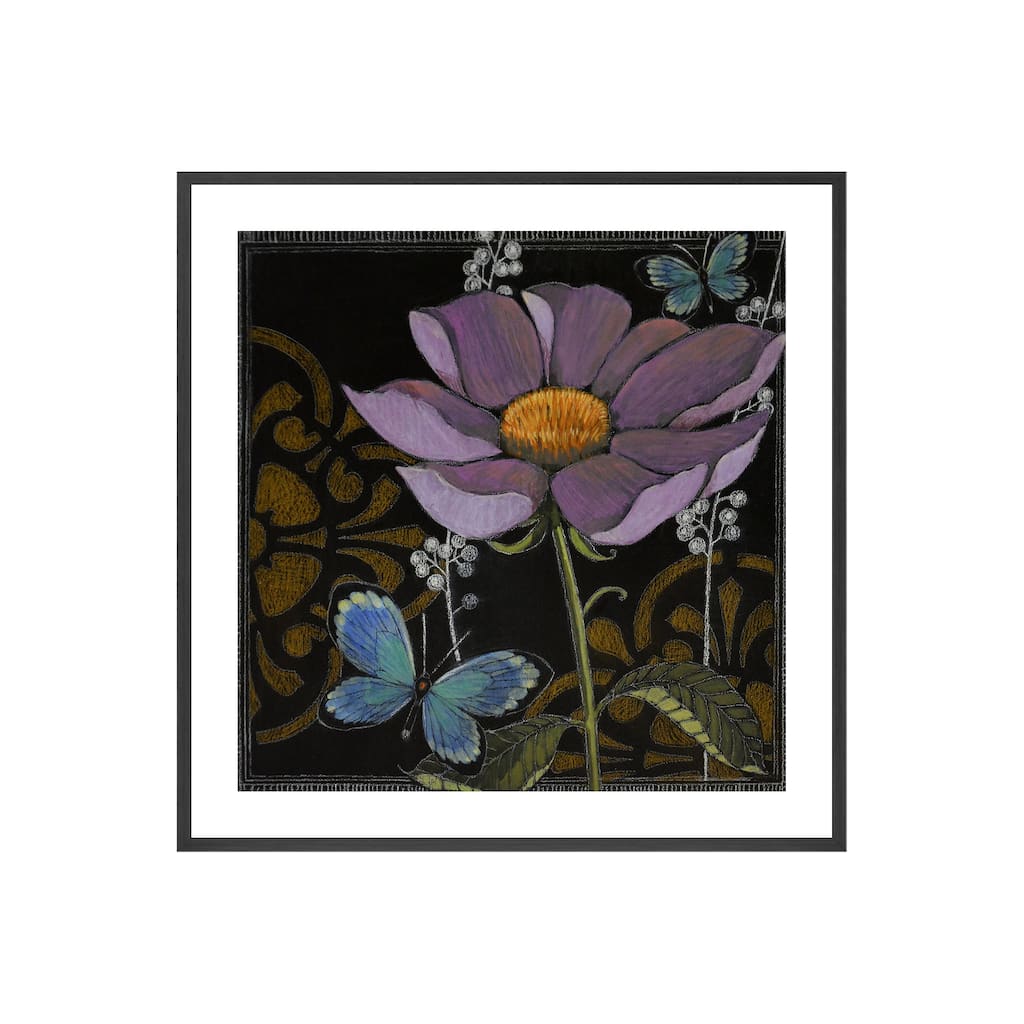 Gilt Slate Flora I Framed Print Wall Art by Norman Wyatt Jr.
