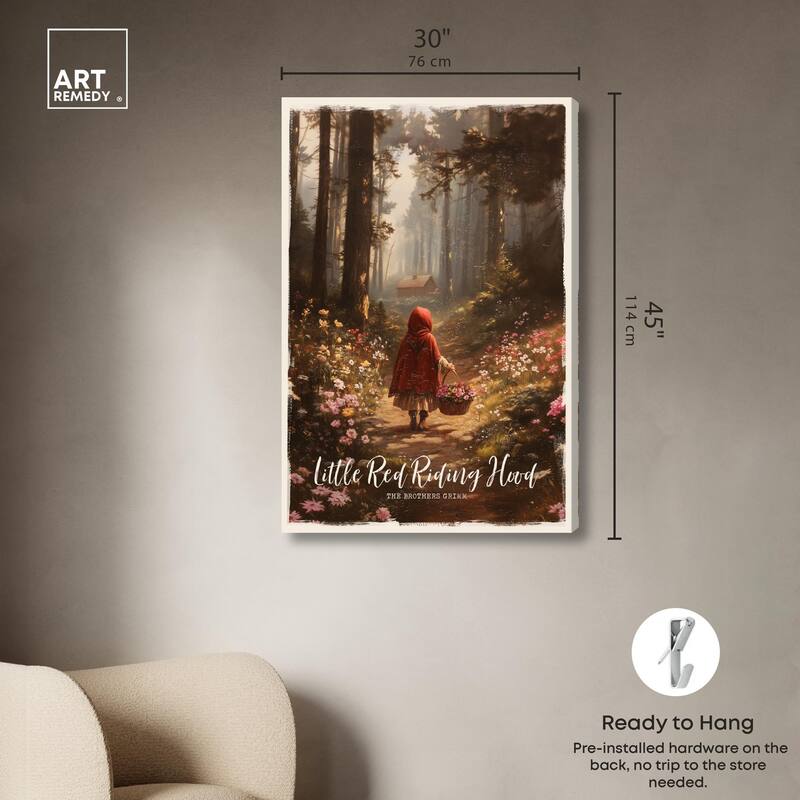 Classic Red Riding Hood Canvas by Art Remedy, Gallery Wrapped