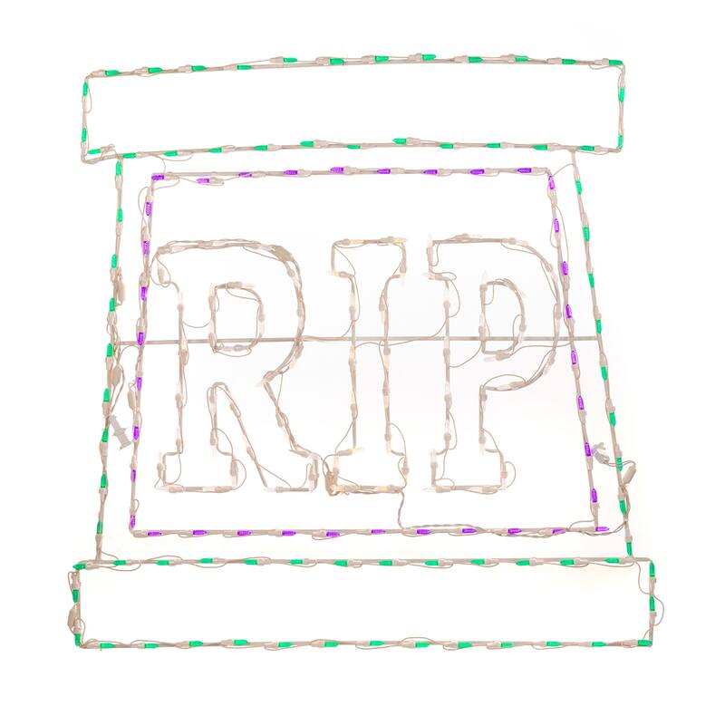 Halloween LED Rest in Peace Tombstone 36 inches