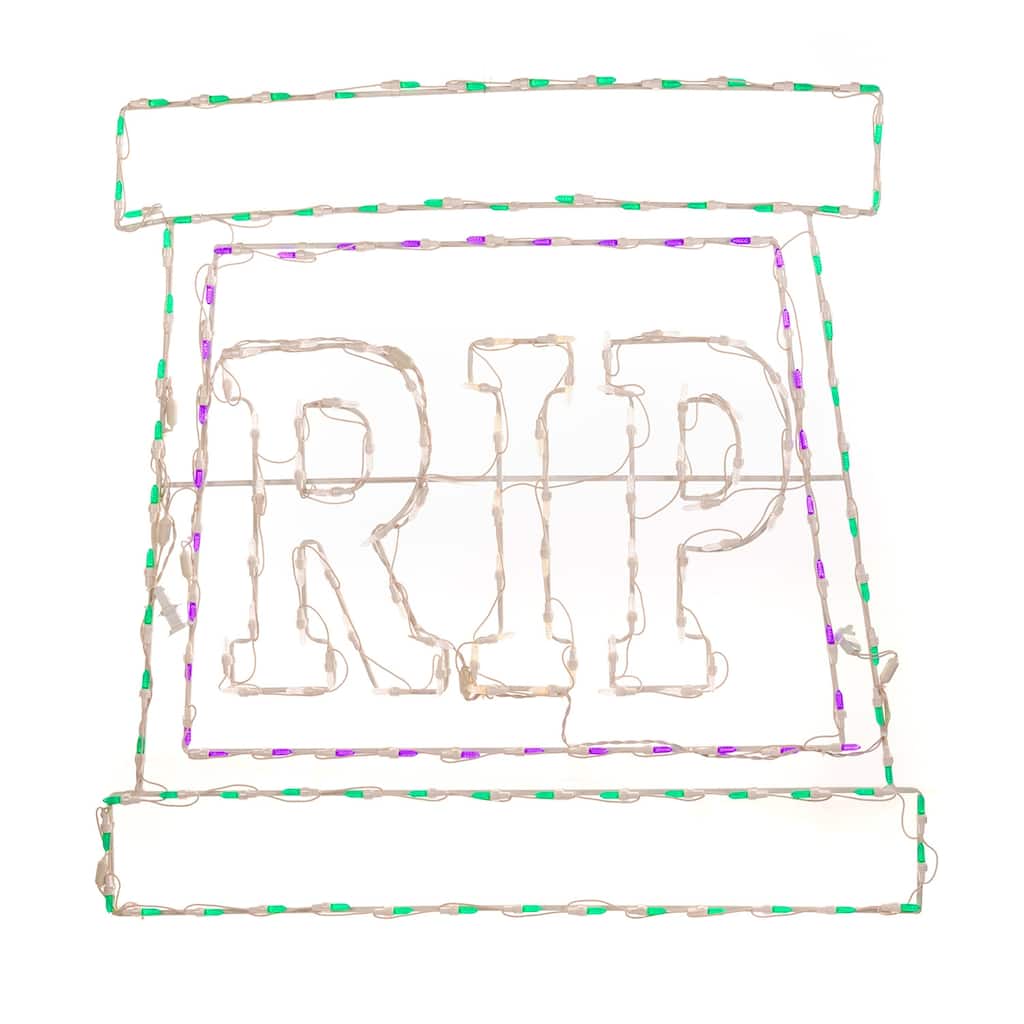 Halloween LED Rest in Peace Tombstone 36 inches