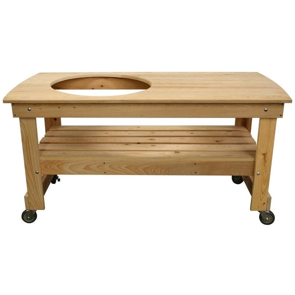 Vision Grills Large Offset Cypress Kamado Table VG HTCLOU1
