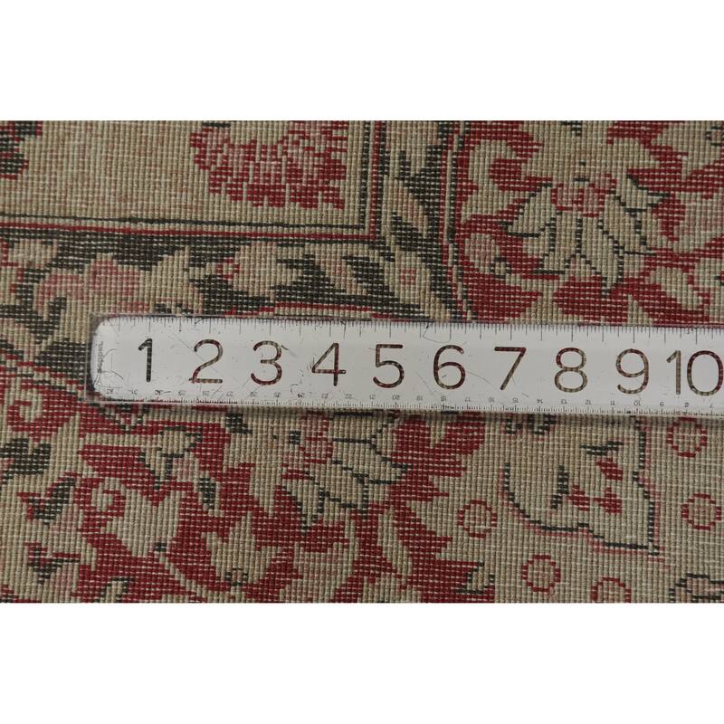 Hand Knotted Oriental 100% Wool Carpet Traditional All-Over Black Kerman Area Rug - 13' 0'' X 9' 8''