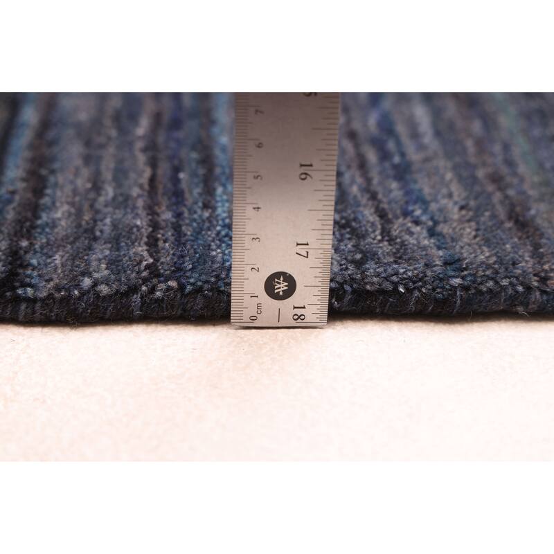 ECARPETGALLERY Hand Loomed Kashkuli Gabbeh Dark Navy Wool Rug - 4'10 x 7'9