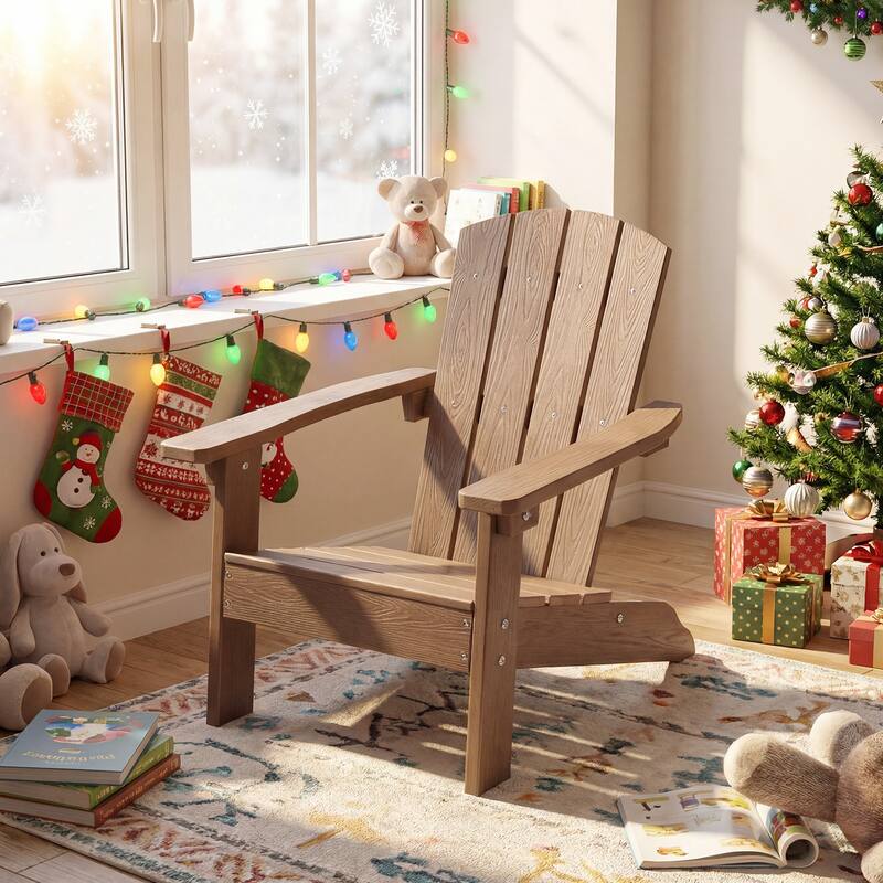 Gymax 2PCS Kid's Adirondack Chair All-Weather HDPE Toddler Lawn Chair