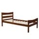 preview thumbnail 12 of 25, Classic Design Easy to Clean Twin Size Wood Platform Bed with Headboard and Wooden Slat Support
