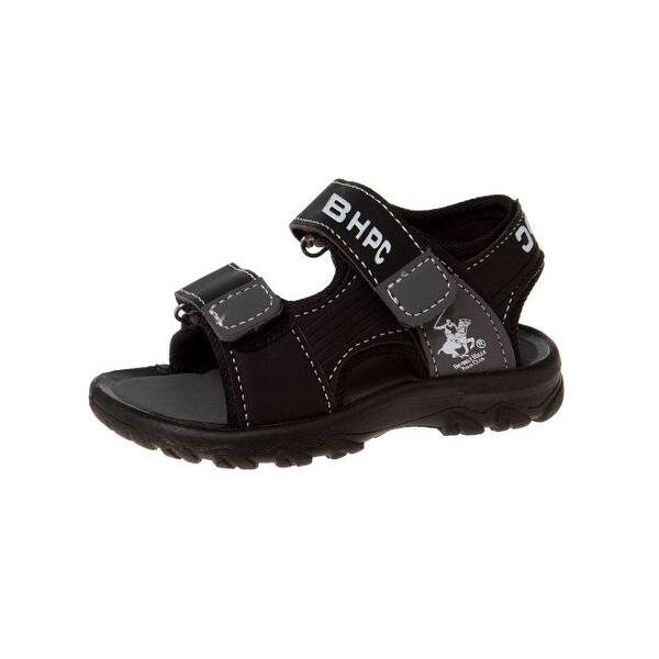 slide 2 of 10, Beverly Hills Polo Club Boys' Sport Sandals. (Toddler/Little Kids) Black/Gray - 10T