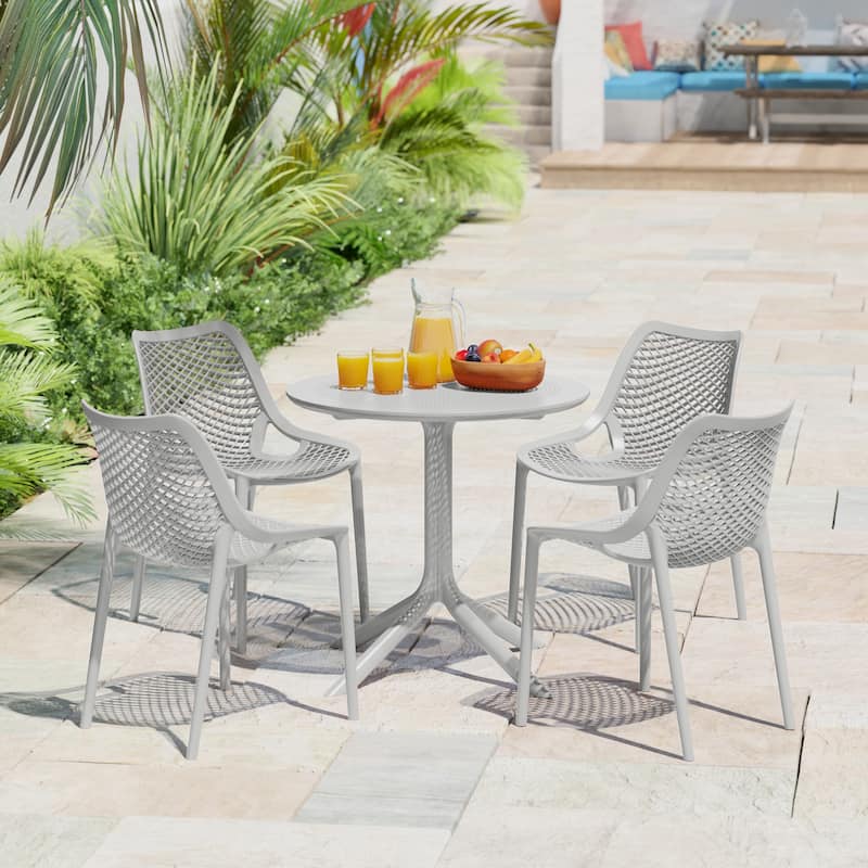 Frond and Form 4-Person Outdoor Round Dining Set
