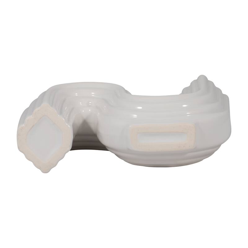 Sagebrook Home Ceramic Modern Loopy Vase