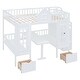 preview thumbnail 10 of 18, Full over Full Bunk Bed With Changeable Table,Bunk Bed Turn into Upper Bed and Down Desk