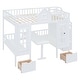 preview thumbnail 30 of 38, Full over Full Bunk Bed With Changeable Table,Conversation Desk