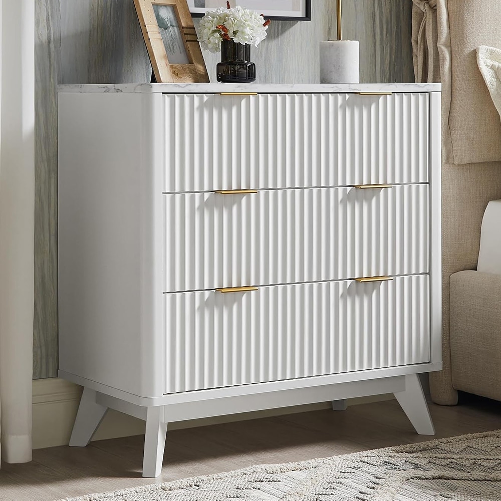modern 3 drawer dresser white room essentials Modern 3 Drawer Dresser White
