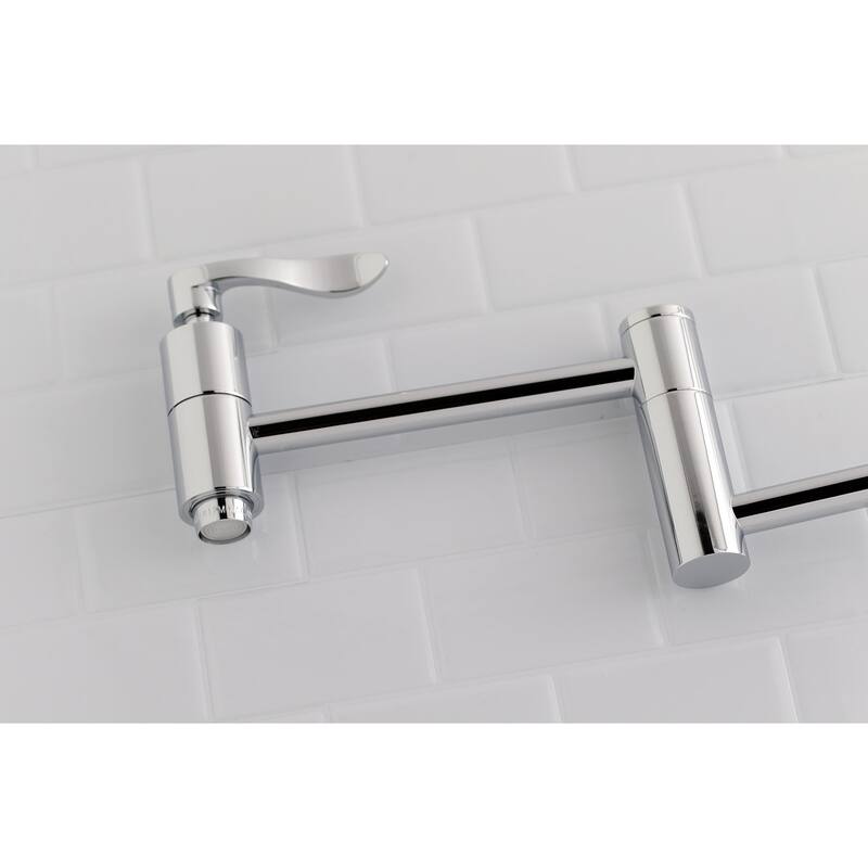 Kingston Brass NuWave Wall Mount Pot Filler Kitchen Faucet