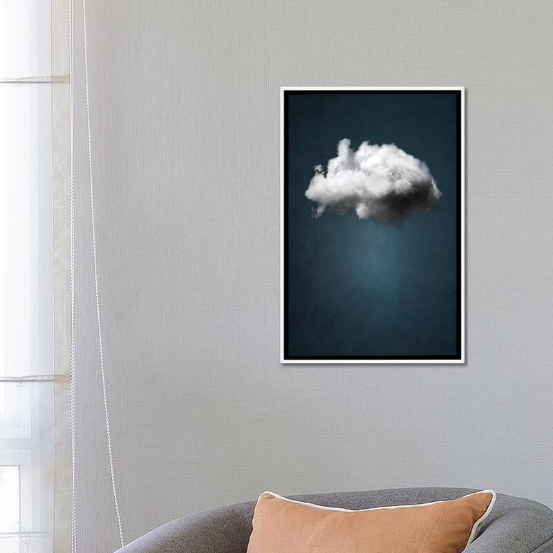 iCanvas "Waiting Magritte" by The Usual Designers Framed Canvas Print