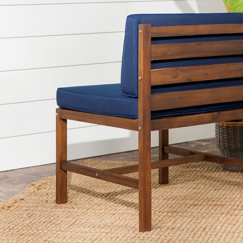 Middlebrook Modular Acacia Frame Armless Chair