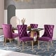 preview thumbnail 95 of 99, High-end Tufted Velvet Upholstered Nailhead Dining Chair Set of 6 Set of 4 - Purple Sliver