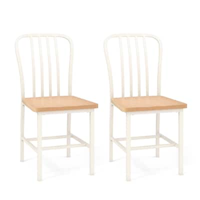 Costway Dining Chairs Set of 2 High Back Navy Chairs Metal Frame - See Details