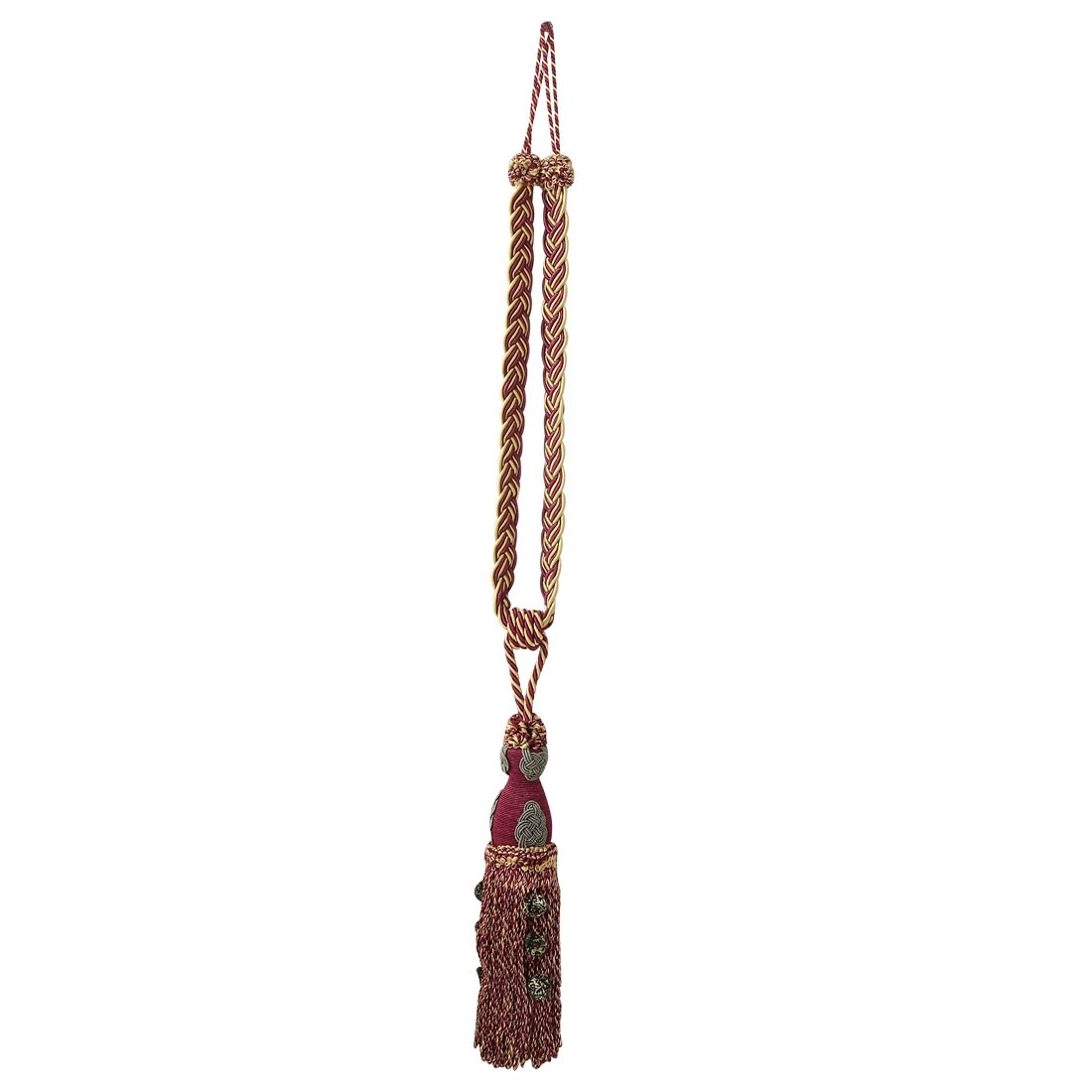 Shop Curtain Tiebacks 35 Inch Holdback Braid Rope Tassel Holder Burgundy Yellow Burgundy Yellow 1pcs On Sale Overstock 29581337