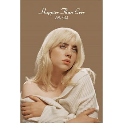 "Happier Than Ever" by Musician Billie Eilish Art Poster - 24 x 36 Inch