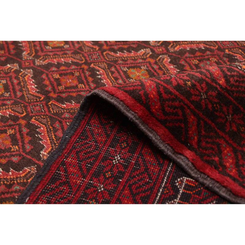 ECARPETGALLERY Hand-knotted Teimani Black, Red Wool Rug - 3'2 x 5'6