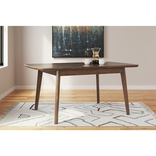 Signature Design by Ashley Lyncott Brown Rectangular Dining Butterfly Extension Table - 36"W x 48/64"D x 30"H