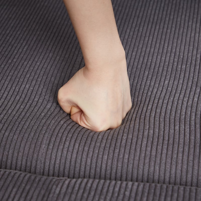 Chenille Interior Lazy Sofa Chaise longue Armchair with three pillows and armrestsSleeping Sofa Bed