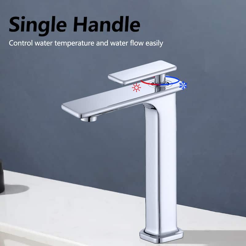 Topcraft 6/12in Single Handle Single Hole Bathroom Faucet Bathroom Vessel Faucet