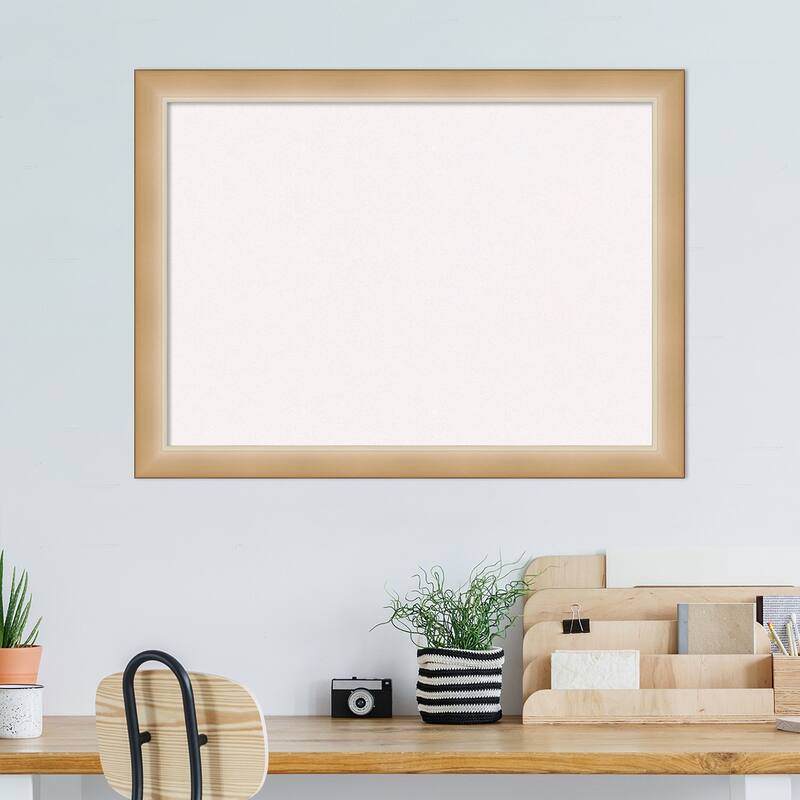 Eva Narrow Framed White Corkboard Bulletin Board