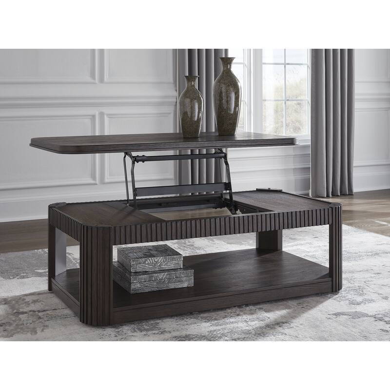 Signature Design by Ashley Carlibrie Dark Brown Lift-Top Coffee Table - 48" W x 26" D x 17" H