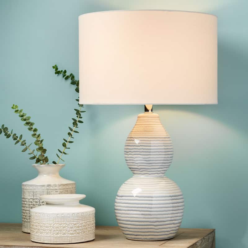 Alden Décor Mara Ceramic Wave Table Lamp