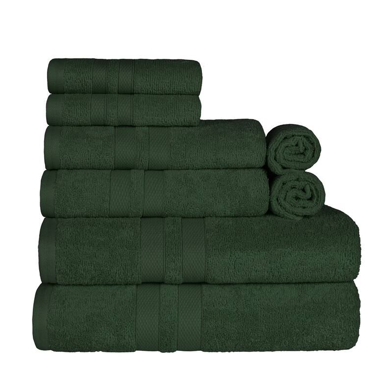 Blue Nile Mills Geneva Cotton Solid 8 Piece Towel Set - N/A
