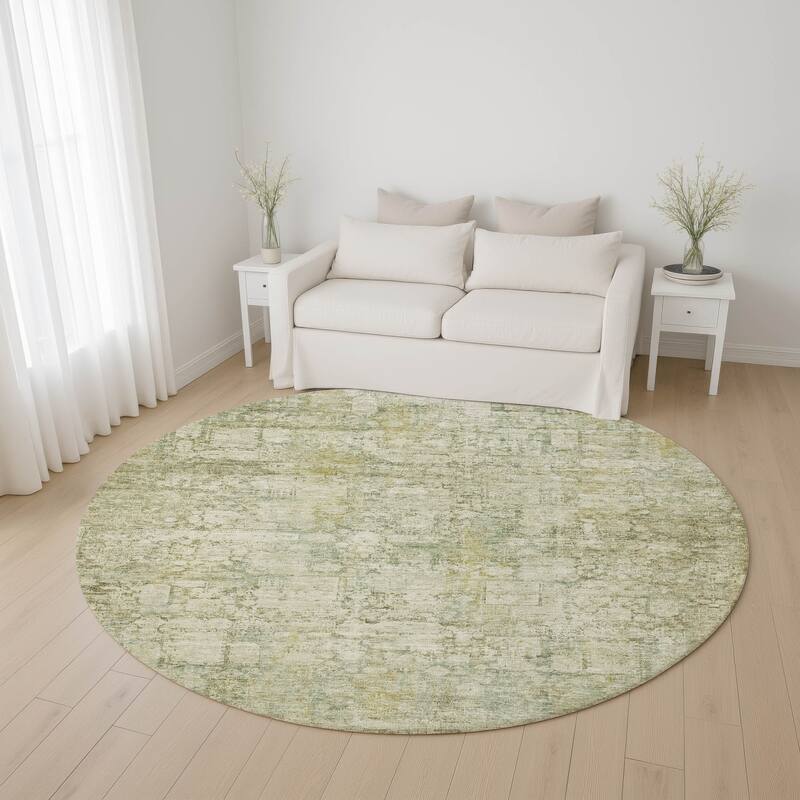 Premium Washable Super Soft Traditional Vintage Mayfield Rug - Beige - 8' x 8'