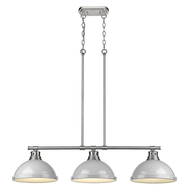 Golden Lighting 3602-3LP PW Duncan 3 Light 40" Wide Linear Pendant