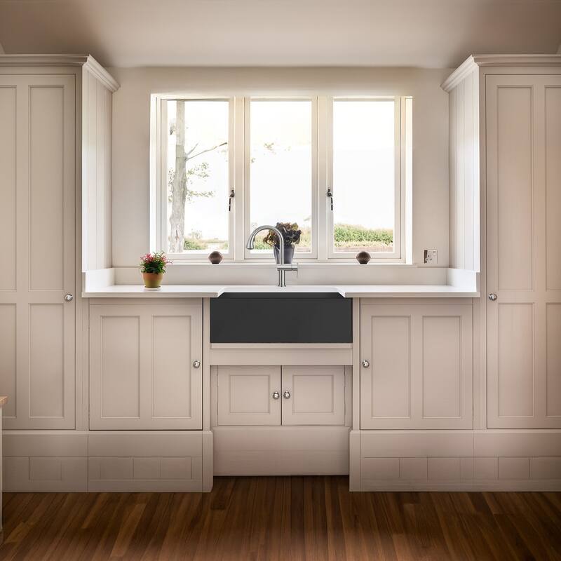 Whitehaus Noah Plus 30" Single Basin Kitchen Sink Set for Undermount