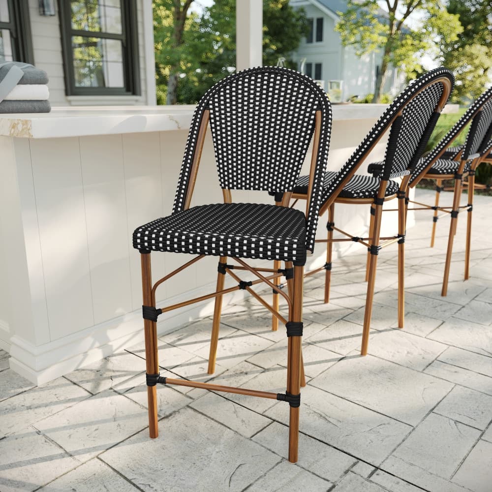 Martha Stewart All-Weather Stackable Patio Bistro Counter Stool - 18.5"W x 23.25"D x 42"H