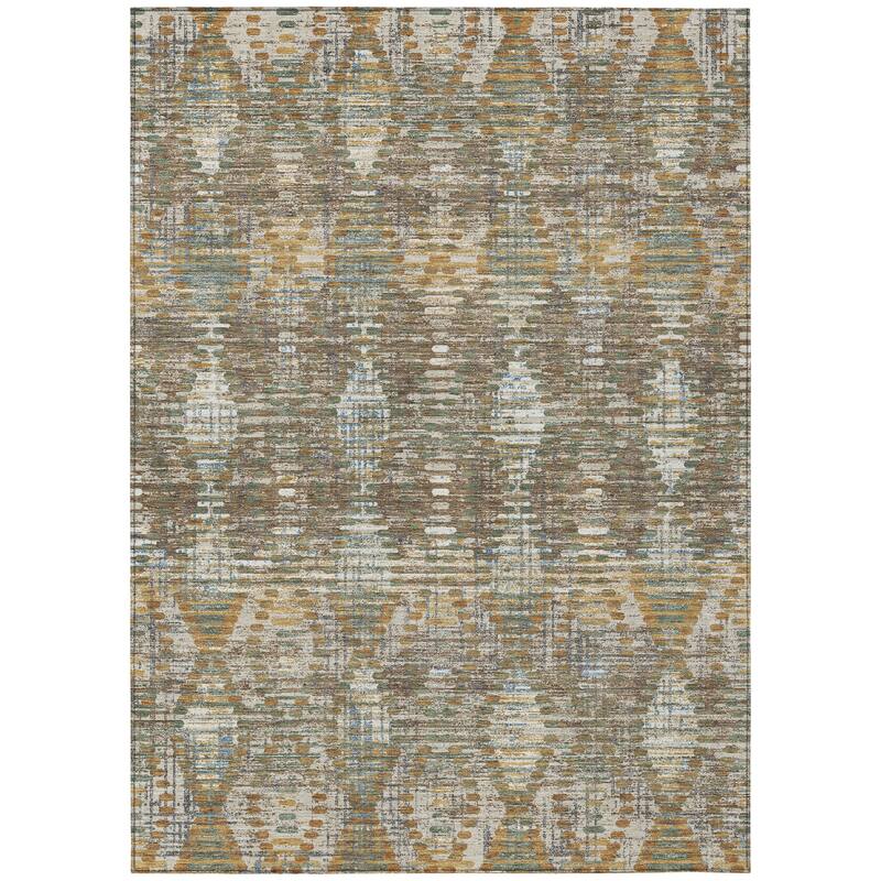 Machine Washable Indoor/ Outdoor Modern Ignacio Chantille Rug