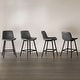 preview thumbnail 100 of 103, LUE BONA Modern Industrial Counter Stools Faux Leather Upholstered Counter Height Bar tools with Back