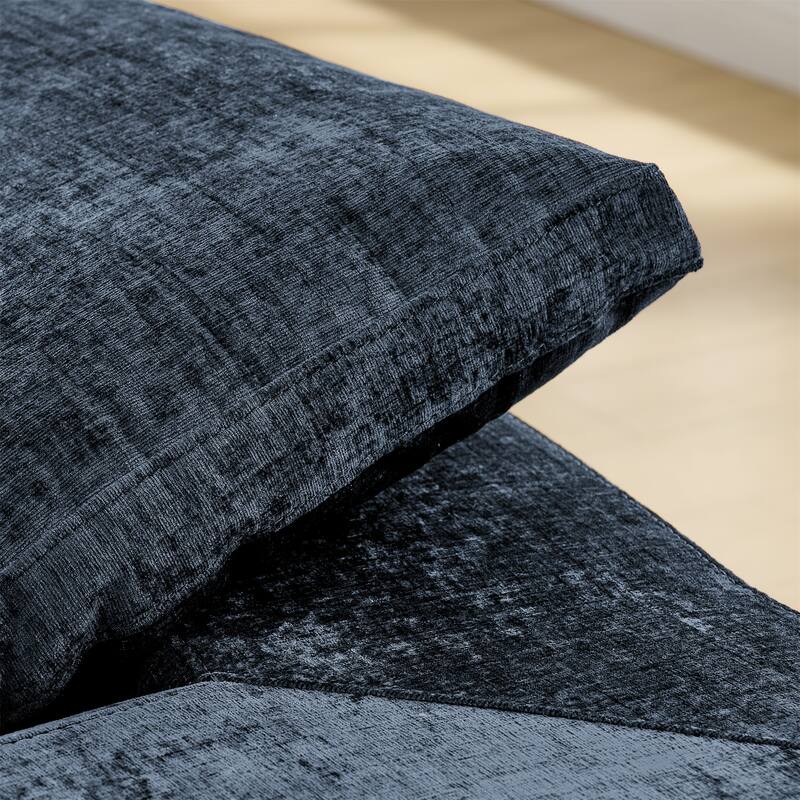 143" Chenille U-Shaped Modular Sectional Sofa with Comfy Chaise, Deep-Seat Design, No Assembly Required