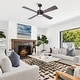 preview thumbnail 32 of 39, 52" Black/ Distressed Brass Smart Dimmable RGB Ceiling Fan with Remote and App Control