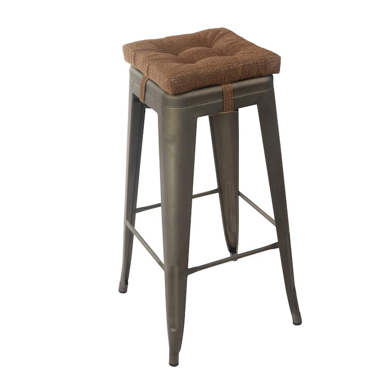 Klear Vu Tyson Square Barstool Cushion Set with Velcro Straps