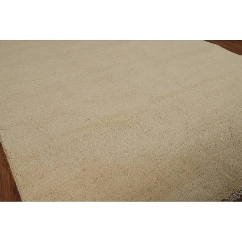 Gabbeh Modern Rug Hand-Knotted Wool Carpet - 4'0"x 5'9"