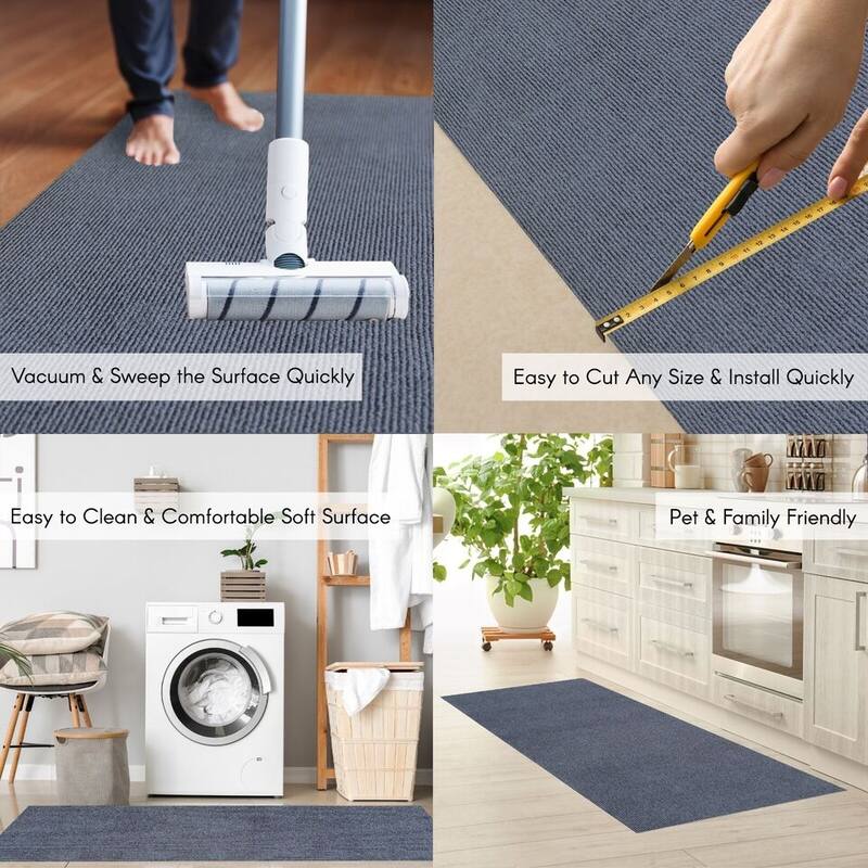 HighQuality Indoor/Outdoor Custom Size Carpet Runner Rug with NonSlip PVC Backing 31'' wide x