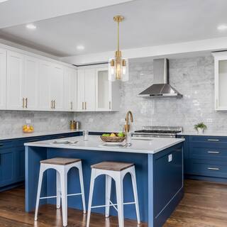 Latitude 9.5 in. 3-Light Brushed Gold Modern Pendant Light